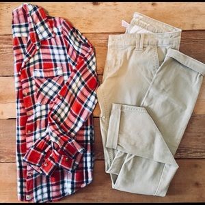 Low rise skinny khakis